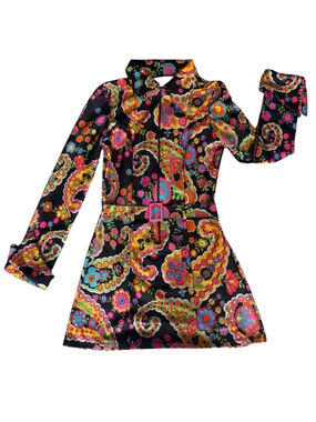 LEG AVENUE Retro Mini Dress with Rhinestone Belt